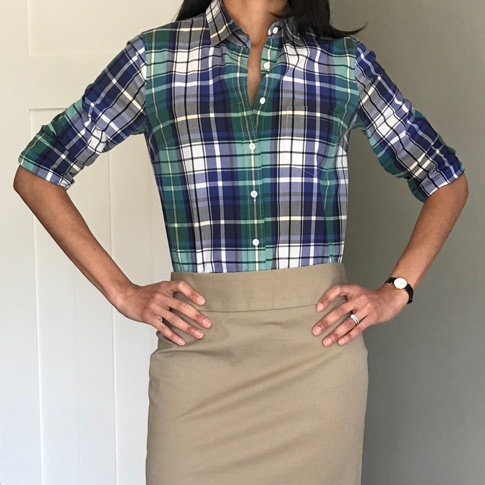J. Crew Boy Shirt in Quincy Tartan